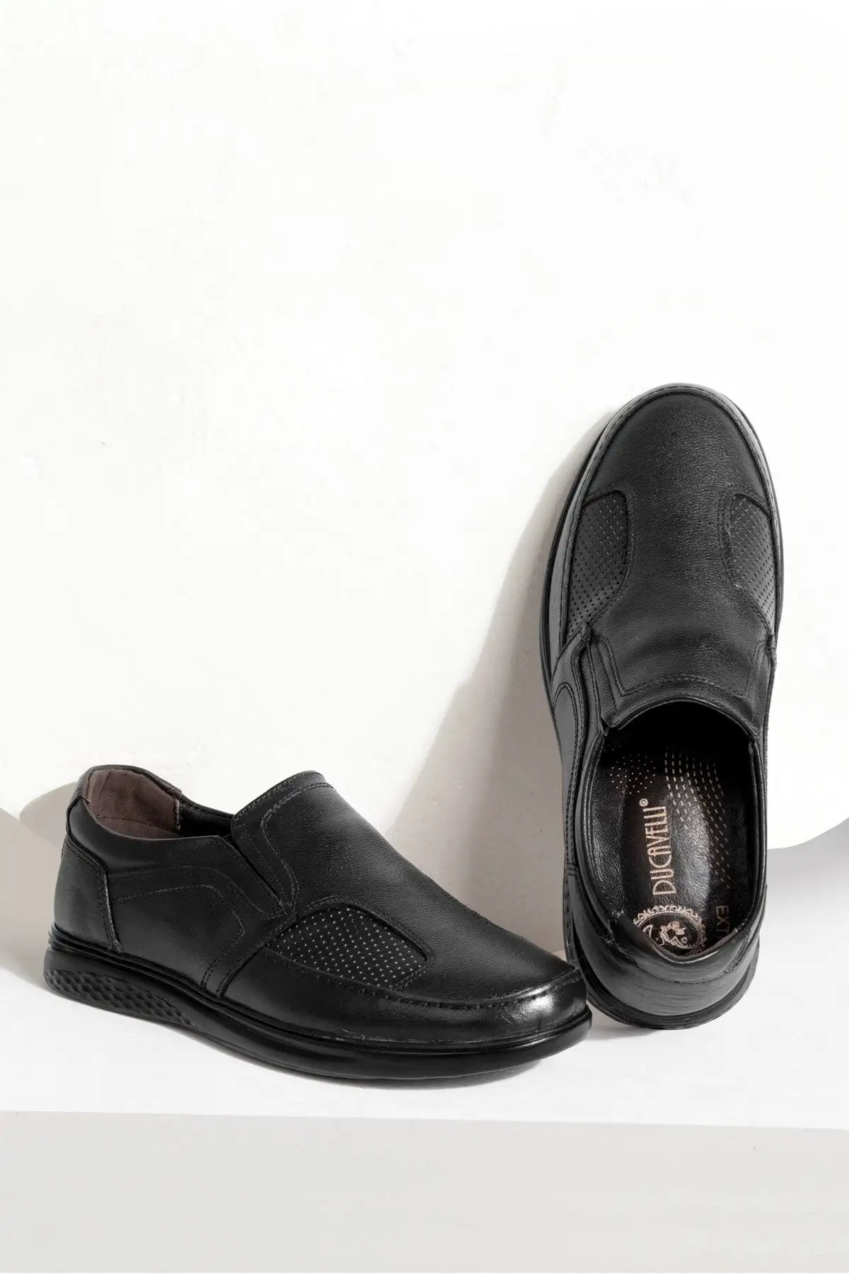 سایز بزرگ مردانه کفش روزمره مردانه راحتی اورتوپدیک لوفور با چرم طبیعی، کفش پدر، کفش اورتوپدیک - 3474 سایز بزرگ مردانه کفش روزمره مردانه راحتی اورتوپدیک لوفور با چرم طبیعی، کفش پدر، کفش اورتوپدیک - 3474