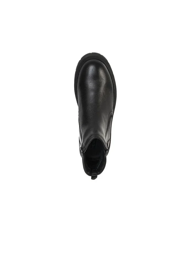 بوت مردانه چکمه کژوال مشکی از چرم طبیعی 3K1KB75169 - 4956