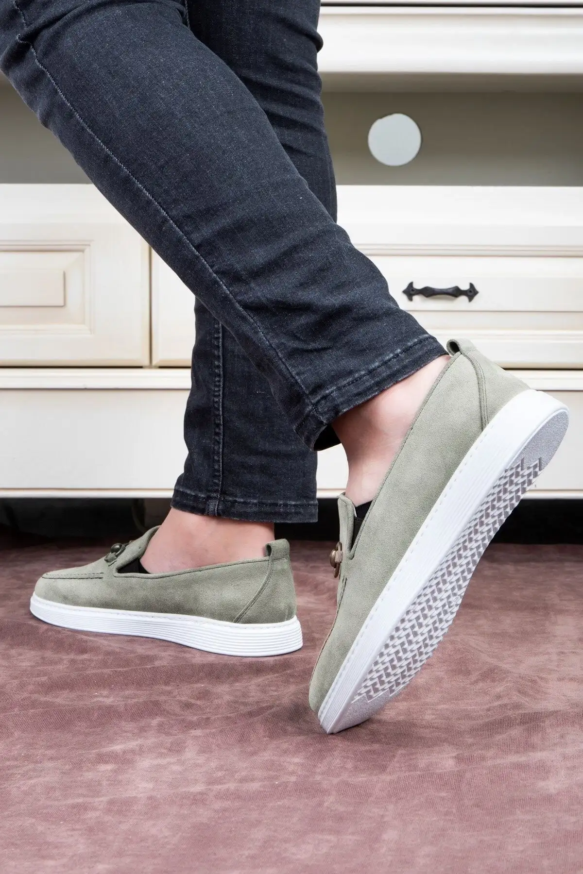 کفش سایز بزرگ مردانه  روزمره  ریتزی از چرم حقیقی و سوئینی،  لوفر - 5042 کفش سایز بزرگ مردانه روزمره ریتزی از چرم حقیقی و سوئینی، لوفر - 5042