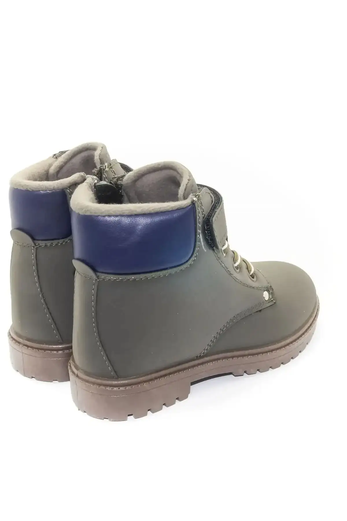 بوت بچگانه کفش  چرم سوئدی با آستر گرم رنگ خاکی - 3008 - 4920 بوت بچگانه کفش چرم سوئدی با آستر گرم رنگ خاکی - 3008 - 4920