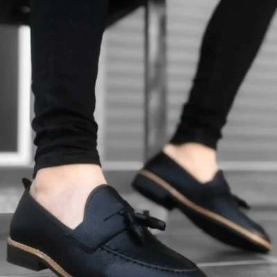 کفش رسمی مردانه بامداد با پاپیون - 5377