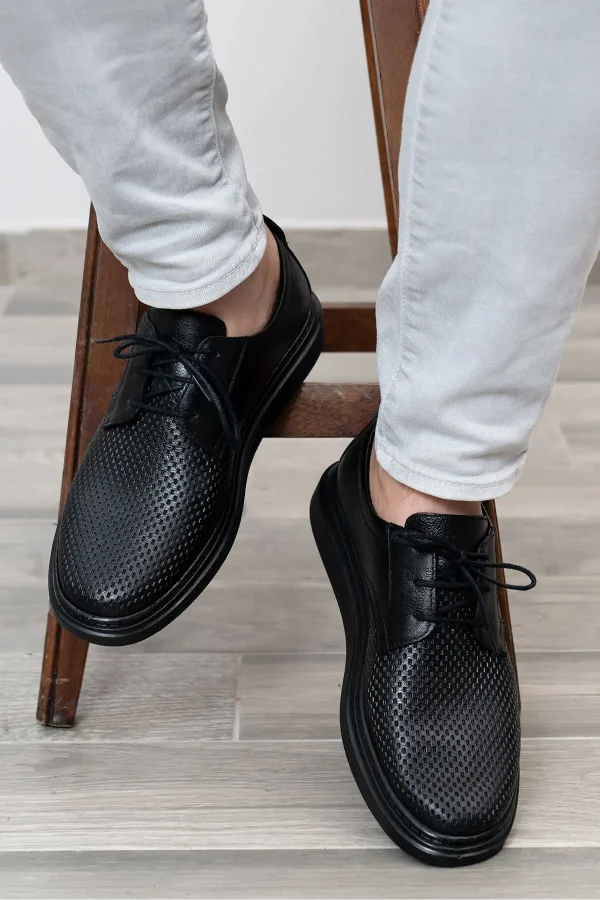 کفش رسمی مردانه 1. کلاسیک 2. از جنس چرم طبیعی 3. روزمره 4. تابستانی 5. کژوال - 4752