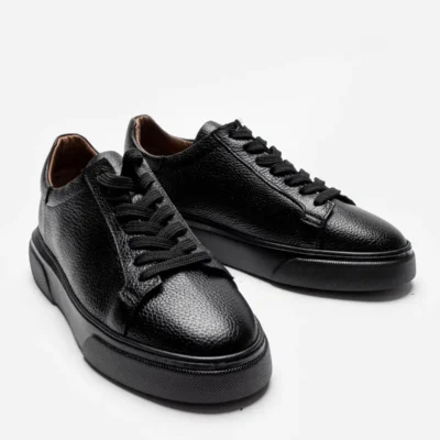 کفش روزمره مردانه فوق‌العاده راحت از چرم طبیعی 0 مشکی LUASS25AL0041 - 4020