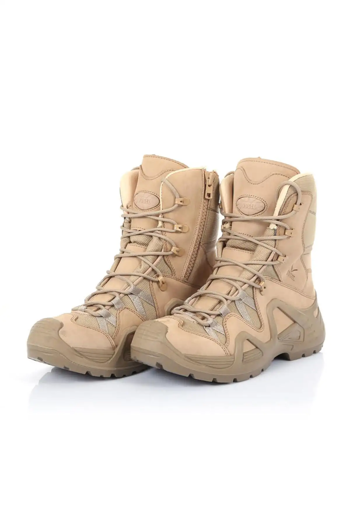 بوت مردانه M1491 کیفی نظامی  چهار فصل رنگ بژ بیابانی با زیپ - 5069 بوت مردانه M1491 کیفی نظامی چهار فصل رنگ بژ بیابانی با زیپ - 5069