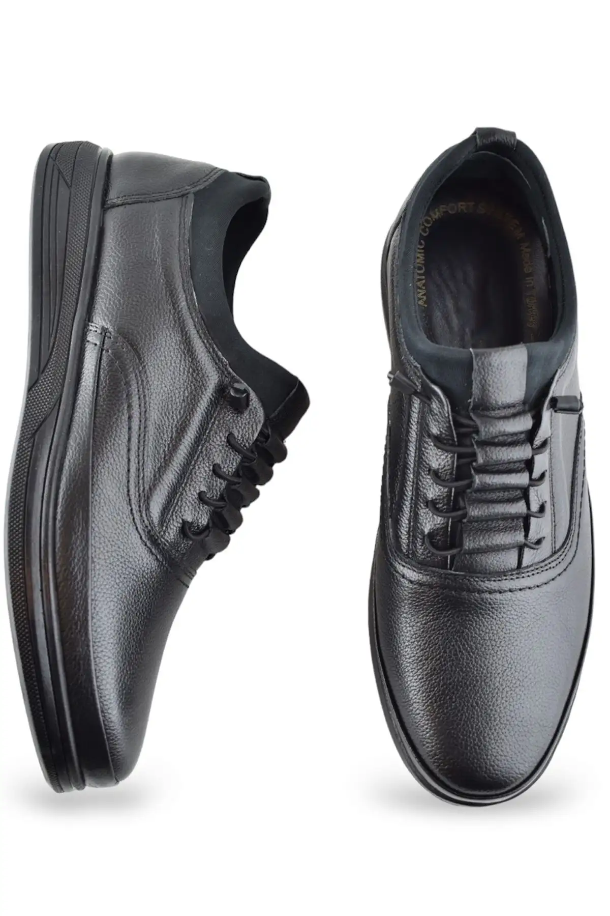 کفش رسمی مردانه 340 تام با کفی اورتوپدیک از چرم طبیعی با کفی لاستیکی - 4732