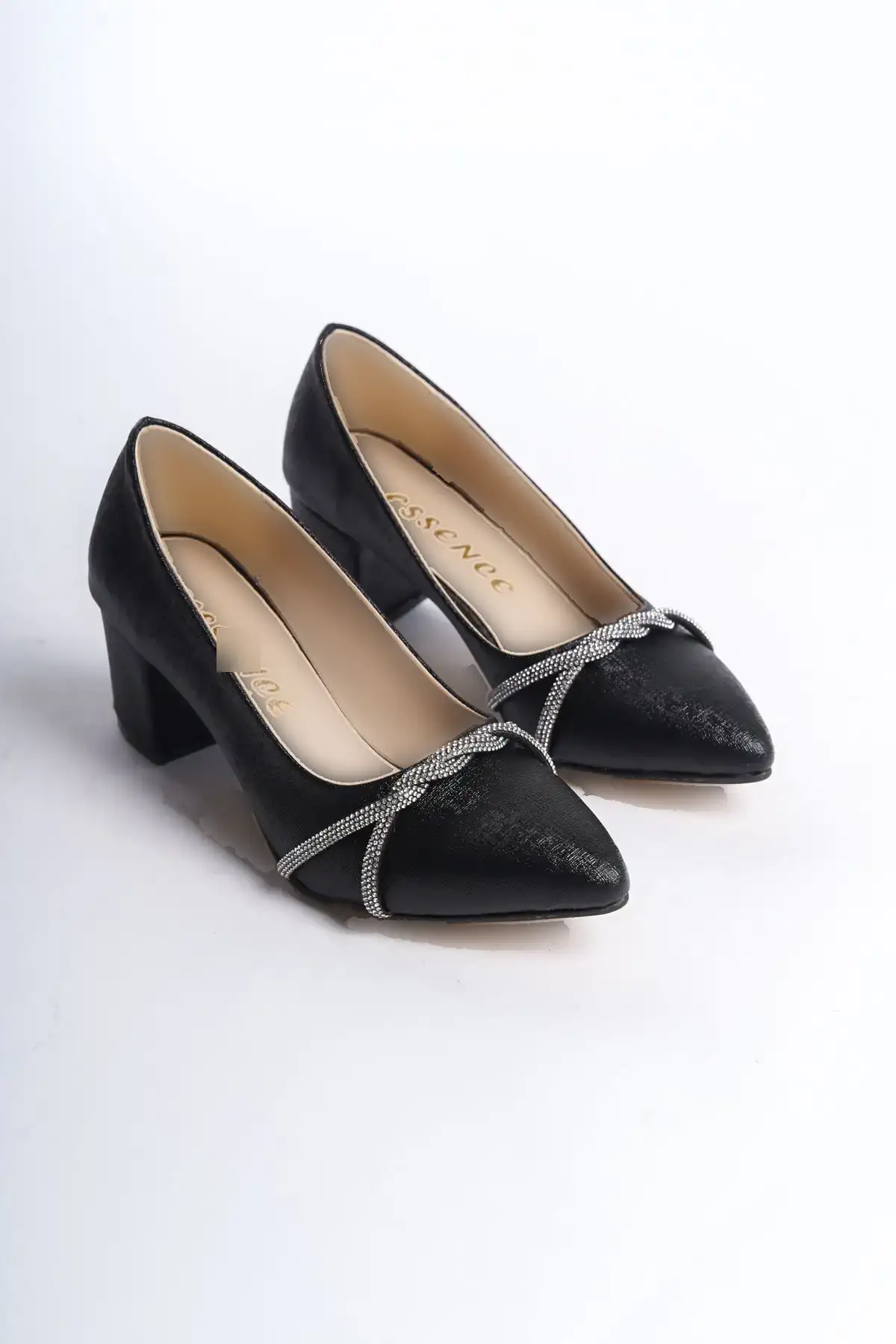 کفش اداری زنانه کفش مجلسی زنانه پاشنه بلند با نوک تیز و تزئینات سنگی - 3556 کفش اداری زنانه کفش مجلسی زنانه پاشنه بلند با نوک تیز و تزئینات سنگی - 3556