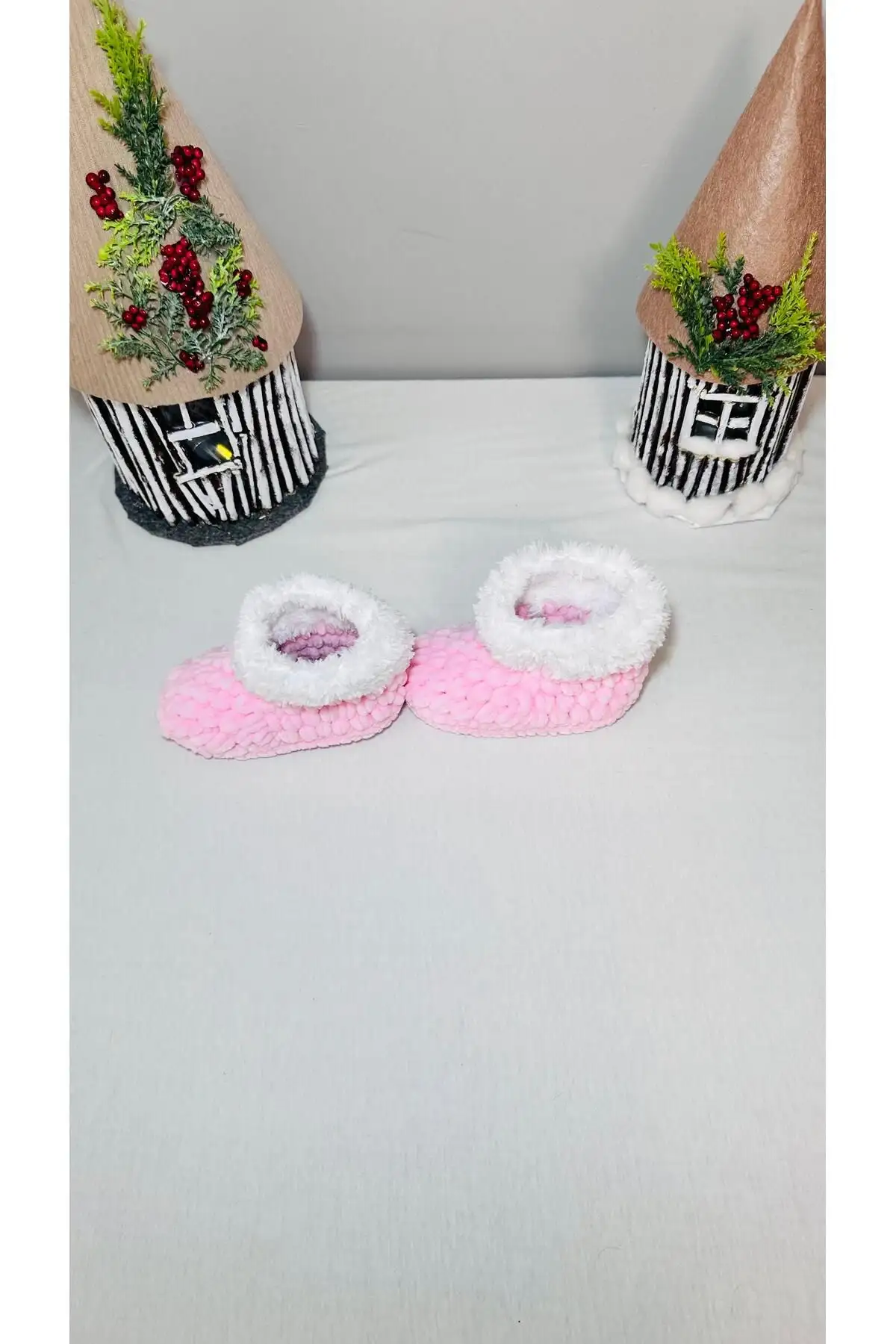 کفش نوزاد دختر پاپوش پلنگی بافتنی برای نوزاد - آبی و قهوهای، نرم و گرم! - 3325 کفش نوزاد دختر پاپوش پلنگی بافتنی برای نوزاد - آبی و قهوهای، نرم و گرم! - 3325