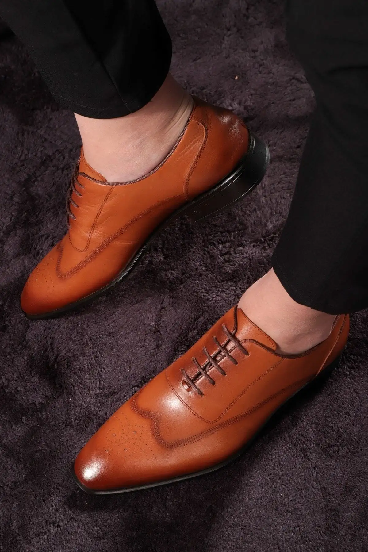 سایز بزرگ مردانه کفش کلاسیک اکسفورد مردانه با بند از چرم طبیعی شیک - 3500 سایز بزرگ مردانه کفش کلاسیک اکسفورد مردانه با بند از چرم طبیعی شیک - 3500