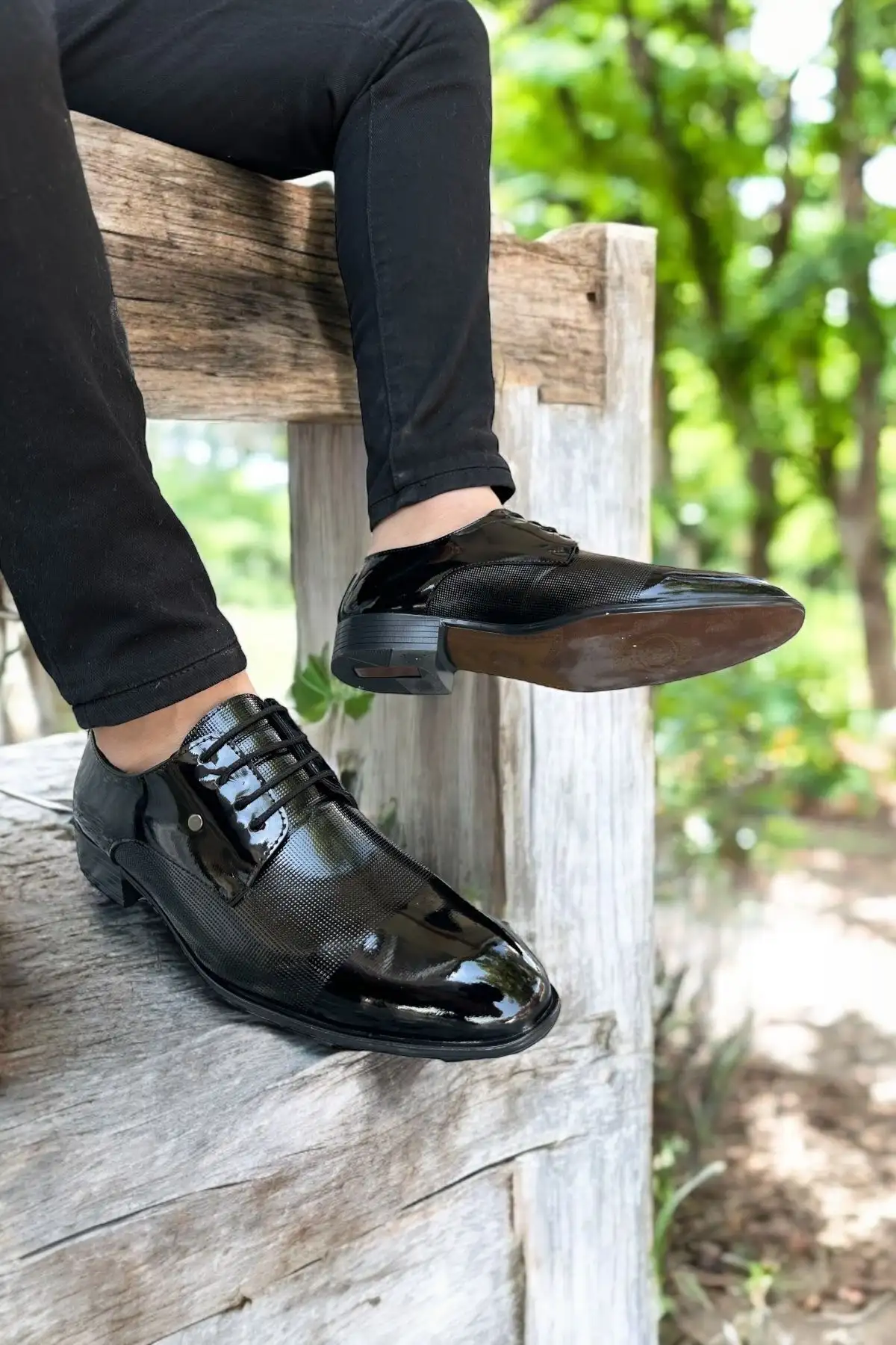 کفش رسمی مردانه کفش کلاسیک مردانه مشکی چرم با بند، شیک و مقاوم برای رویدادهای رسمی - 3899