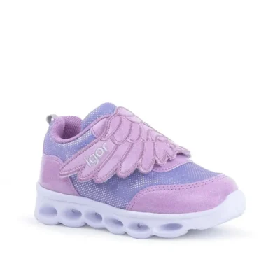 کفش صندل زنانه ورزشی دخترانه بیلا لیلا مور با نوار چسبی و نورانی - 4674