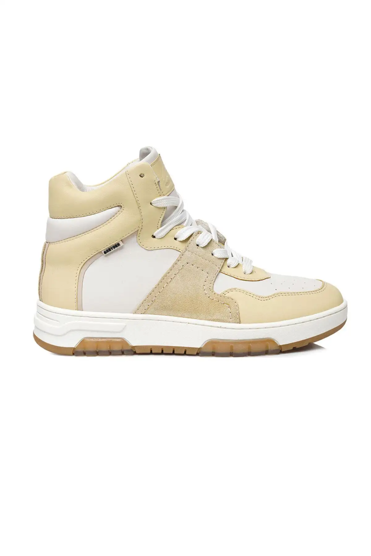 بوت و نیم بوت زنانه بوت اسنیکر چرمی واقعی زنانه سفید و زرد - 3461 بوت و نیم بوت زنانه بوت اسنیکر چرمی واقعی زنانه سفید و زرد - 3461