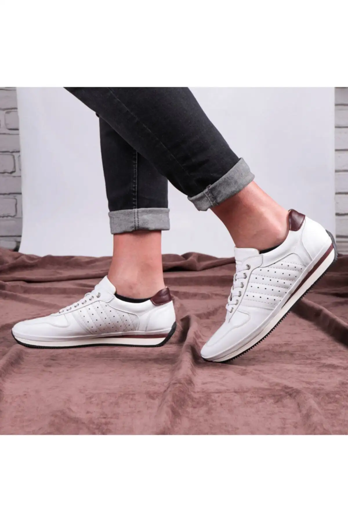 کفش سایز بزرگ مردانه  روزمره  هکی طبیعی خنک،  کژوال،  ۱۰۰٪ چرم،  چهار فصل سفید - 5059 کفش سایز بزرگ مردانه روزمره هکی طبیعی خنک، کژوال، ۱۰۰٪ چرم، چهار فصل سفید - 5059