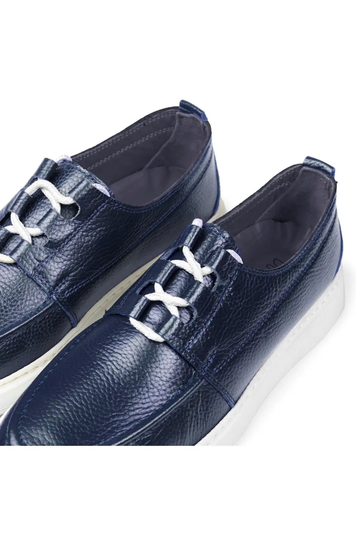 کفش سایز بزرگ مردانه روزمره مارین از جنس چرم طبیعی، روزمره، تابستانی، سبک با بند - 5041