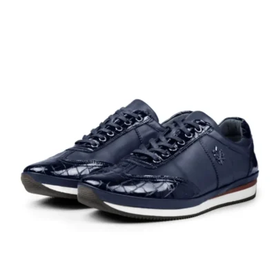 سایز بزرگ مردانه کفش روزمره مردانه مارولس از چرم طبیعی به رنگ سرمه‌ای - 3522