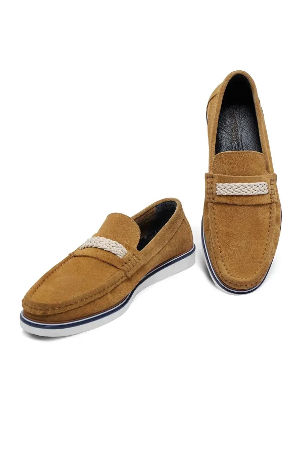 کفش روزمره مردانه کفش روزمره مردانه loafers چرم طبیعی سوئیت ترپانی - 3940