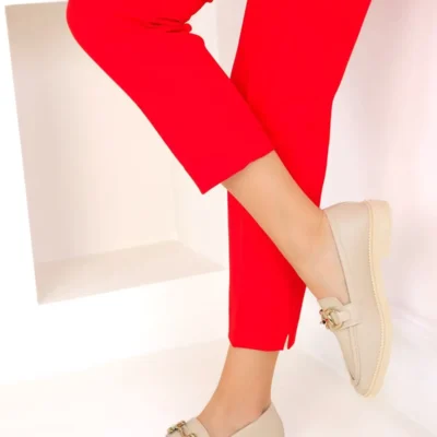 کفش تخت زنانه کفش لوفر زنانه BEJ مدل 18338 - 3231