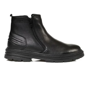 بوت مردانه چکمه کژوال مشکی از چرم طبیعی 3K1KB75169 - 4956