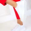 کفش تخت زنانه کفش ورزشی زنانه سفید 15732 - 3788