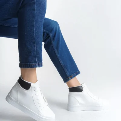 بوت و نیم‌ بوت زنانه کتاه سفید-سیاه BG1147-101-0007 - 5001