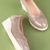 کفش پاشنه‌ بلند زنانه مادر راحت و شیک با پاشنه برجسته از چرم طبیعی مدل ell.6596 - 5122