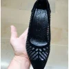 کفش پاشنه‌ بلند زنانه پاشنه کلاسیک با توری نرم و سنگ‌دار برای پاهای کج و استخوانی - 4303