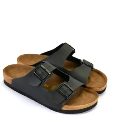 کفش راحتی خانه دمپایی مردانه سیاه مدل Sa11se010 - 5285