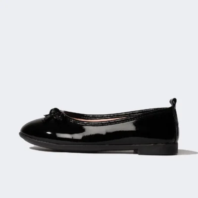 کفش مجلسی زنانه بالرین مشکی با رویه ی مصنوعی ماتی برای دختران - مناسب برای روز 23 آوریل جشن کودکان - مدل Z8325a6ns - 5431