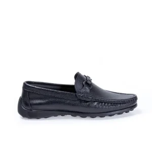 کفش روزمره مردانه فورته loafer جلد طبیعی ۱۰۰% با سگک مشکی - 6047