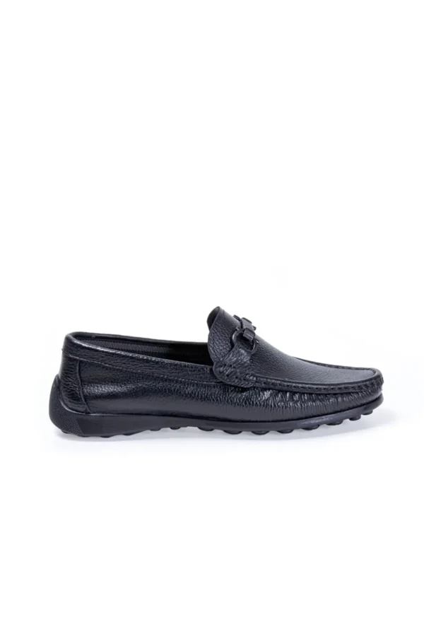 کفش روزمره مردانه فورته loafer جلد طبیعی ۱۰۰% با سگک مشکی - 6047