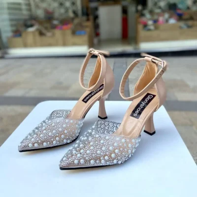 کفش مجلسی زنانه پاشنهدار 9 سانتیمتری با ده اینچ 0980 - 6752