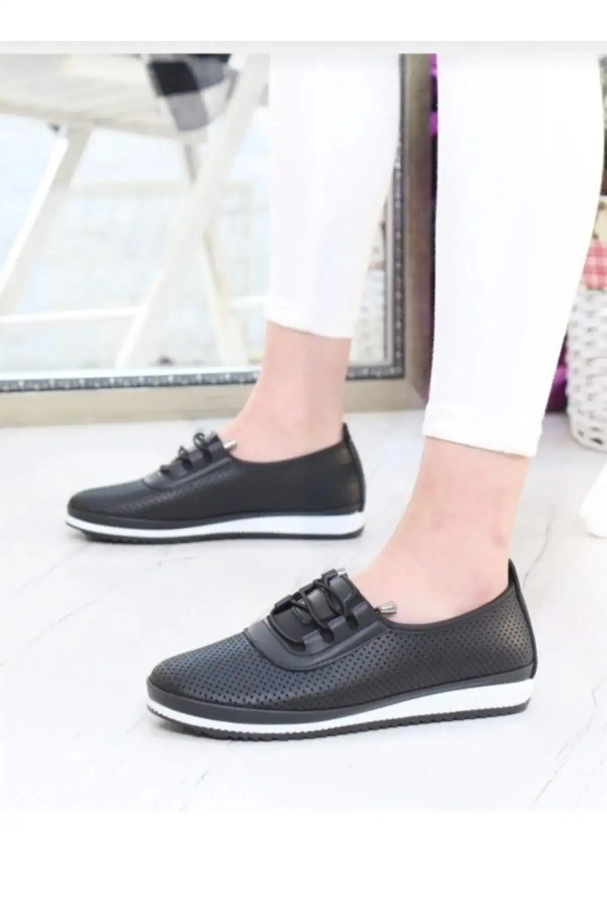 کفش ورزشی روزمره  نازک زنانه مادر با سوراخها - 6629 کفش ورزشی روزمره نازک زنانه مادر با سوراخها - 6629