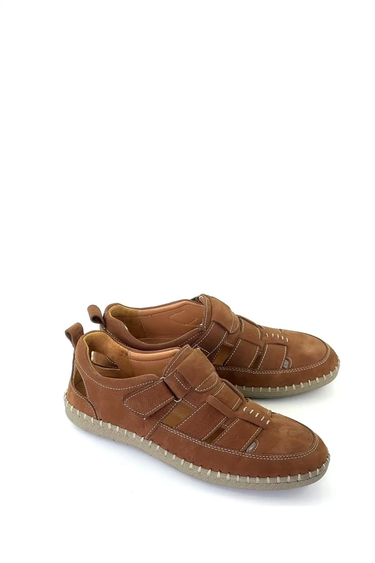 کفش سایز بزرگ مردانه صندل  چرم اصل، قابل آموزش نرم و ارگونومیک،  ، رنگ قهوهای 1253 - 6213 کفش سایز بزرگ مردانه صندل چرم اصل، قابل آموزش نرم و ارگونومیک، ، رنگ قهوهای 1253 - 6213