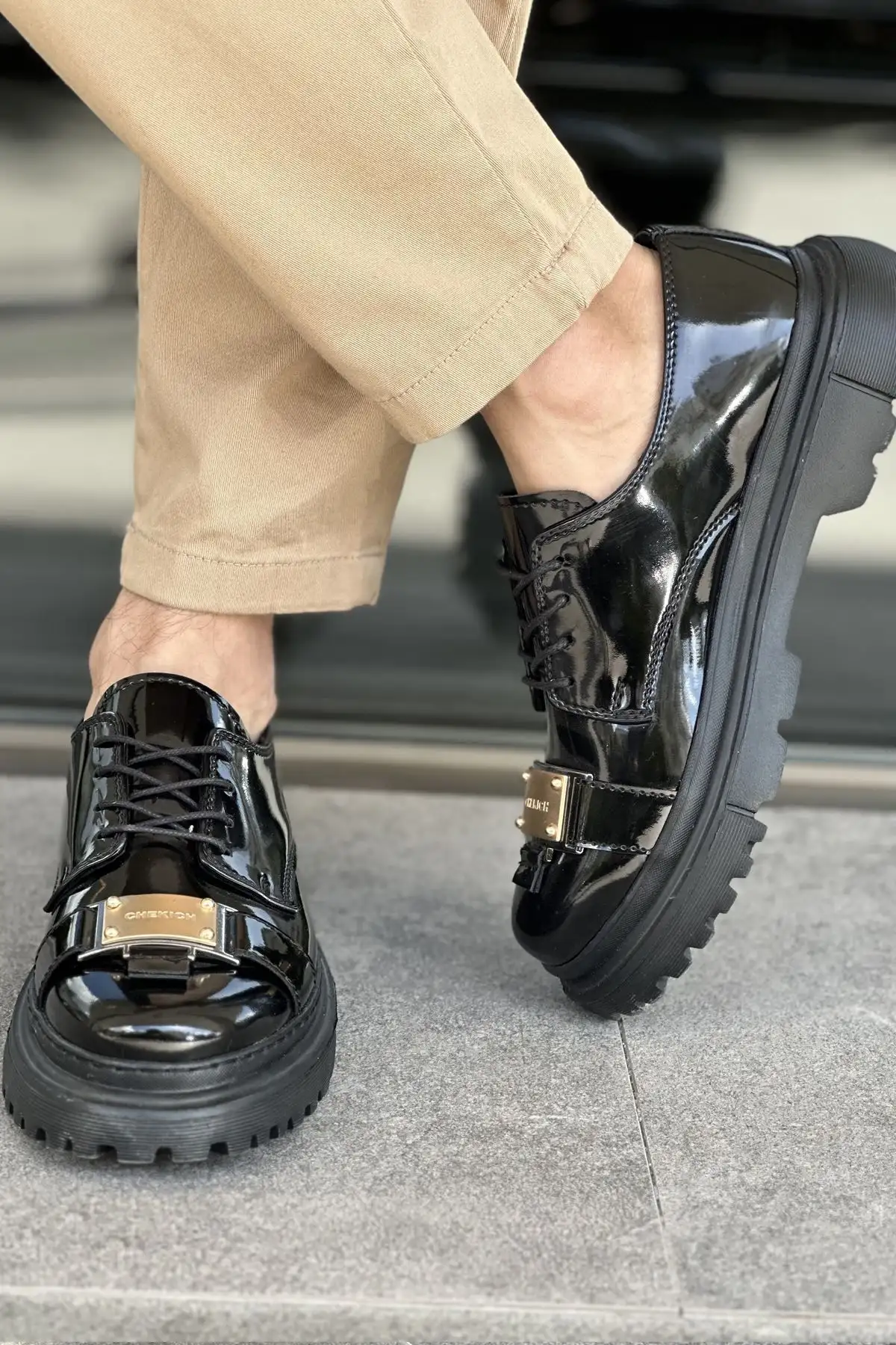 کفش رسمی مردانه CH2402 RST مشکی - 5989 کفش رسمی مردانه CH2402 RST مشکی - 5989