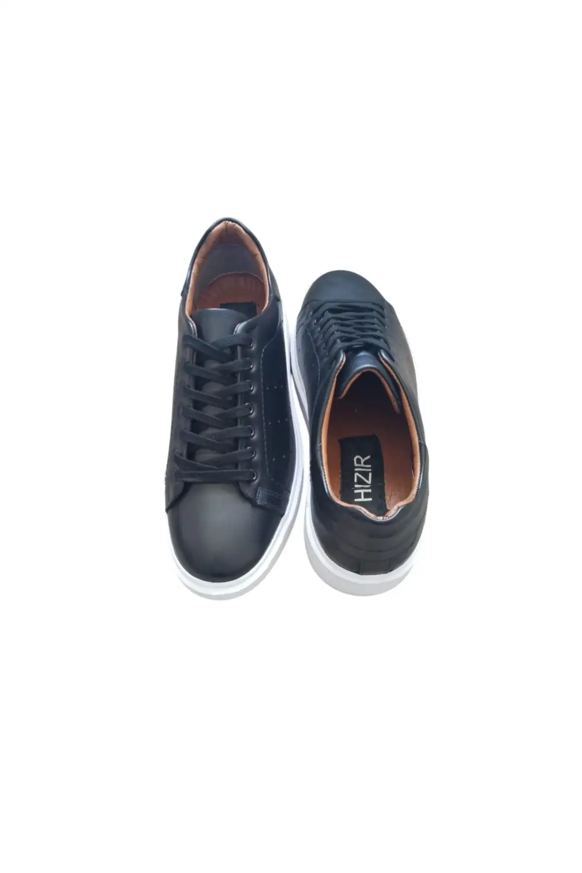 کفش ورزشی روزمره  راحتی چرم طبیعی سیاه - 5527 کفش ورزشی روزمره راحتی چرم طبیعی سیاه - 5527