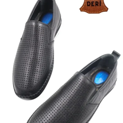 کفش رسمی مردانه روزمره داخلی و خارجی از جنس چرم طبیعی فوق‌العاده سبک و راحت کاملاً اورتوپدیک با ژل - 6001