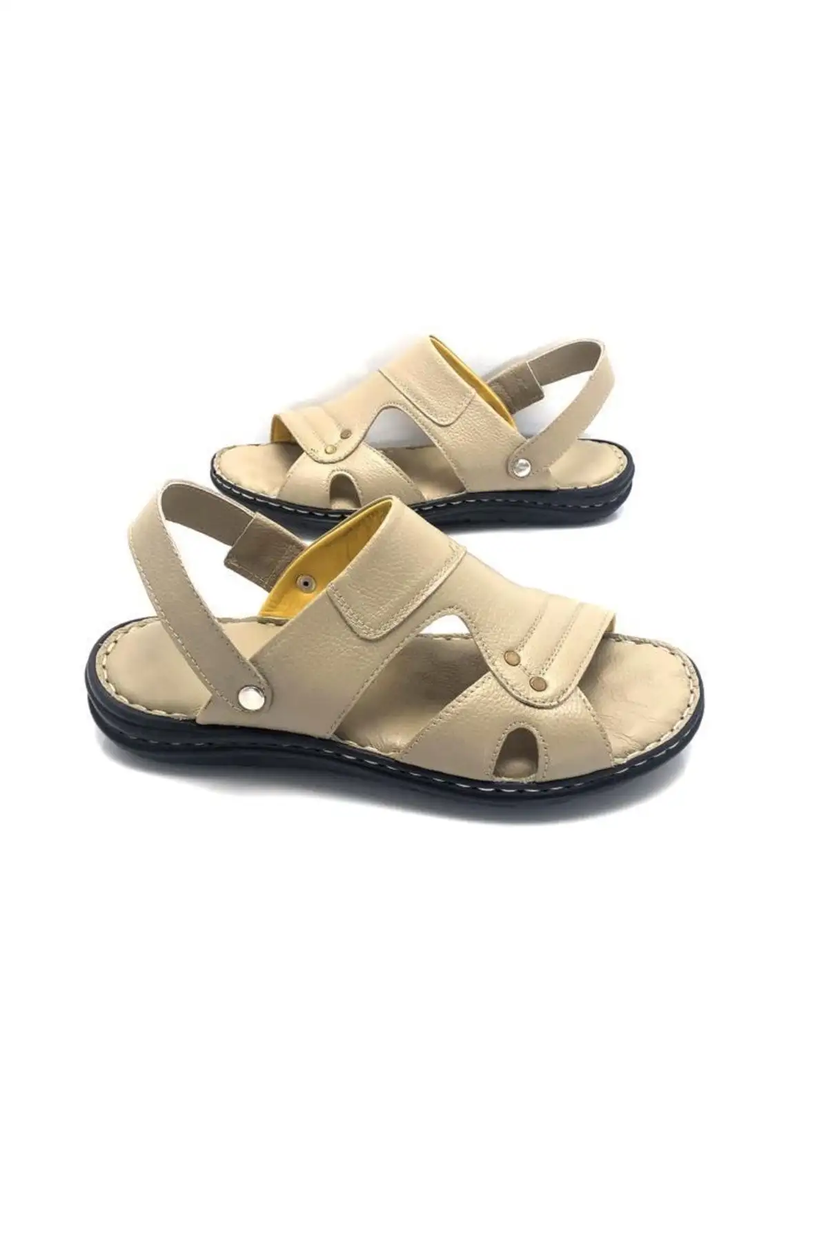 کفش سایز بزرگ مردانه سندل    کاملاً اورتوپدیک از چرم طبیعی - 6827 کفش سایز بزرگ مردانه سندل کاملاً اورتوپدیک از چرم طبیعی - 6827