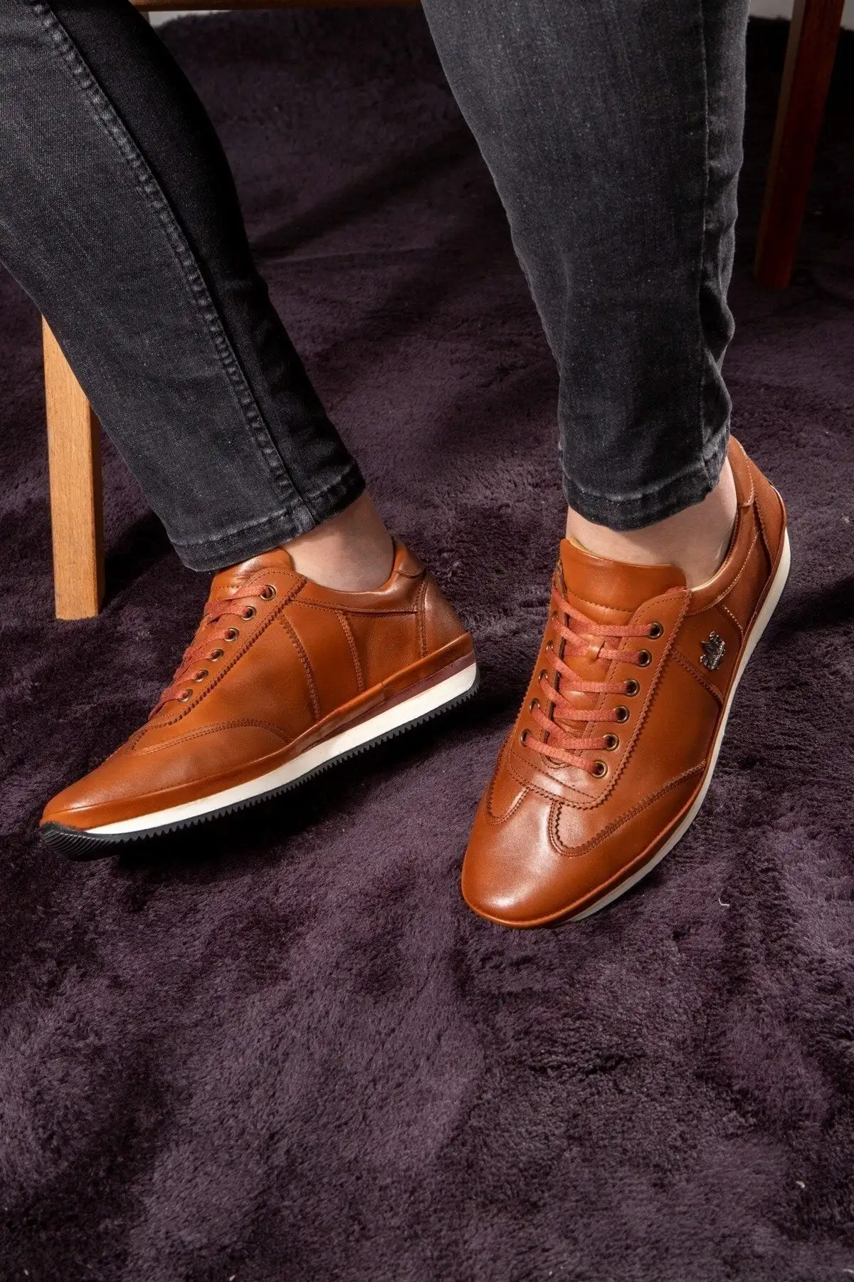 کفش سایز بزرگ مردانه - روزمره رویال از چرم اصل - کژوال - ۱۰۰% چرم - چهار فصل - 6714