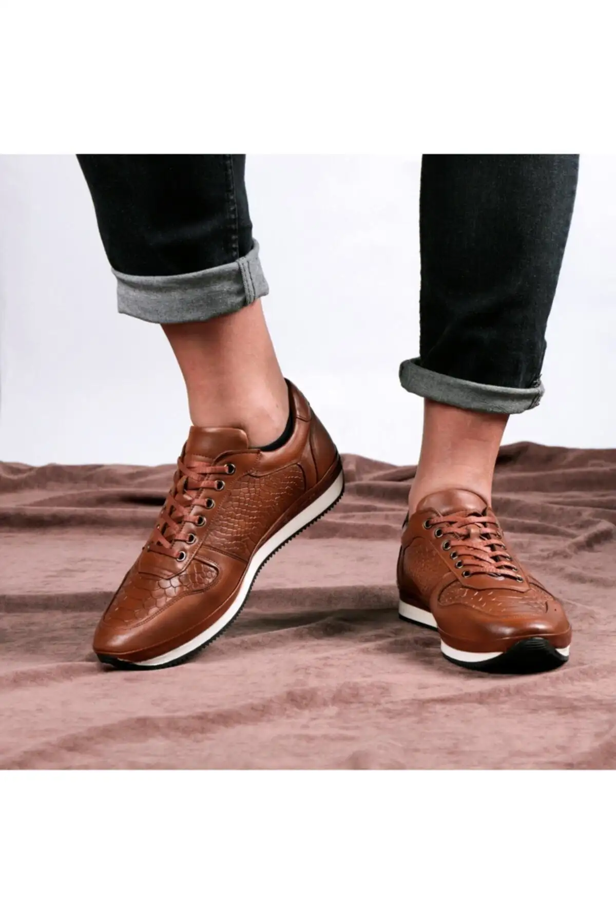 کفش سایز بزرگ مردانه آجئو  روزمره  از چرم طبیعی رنگ قهوهای - 6724 کفش سایز بزرگ مردانه آجئو روزمره از چرم طبیعی رنگ قهوهای - 6724