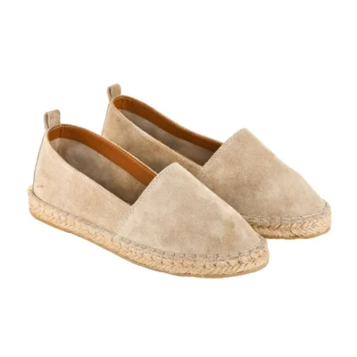 کفش ورزشی روزمره اسپادریل زنانه کالی کوه ماسه‌ای با چرم طبیعی و دست‌ساز - 6628