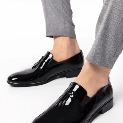 کفش رسمی مردانه دستگاه عروسی و لباس شب، مناسب برای کت و شلوار، کلاسیک ، چرم براق، جیر و مات - 7016