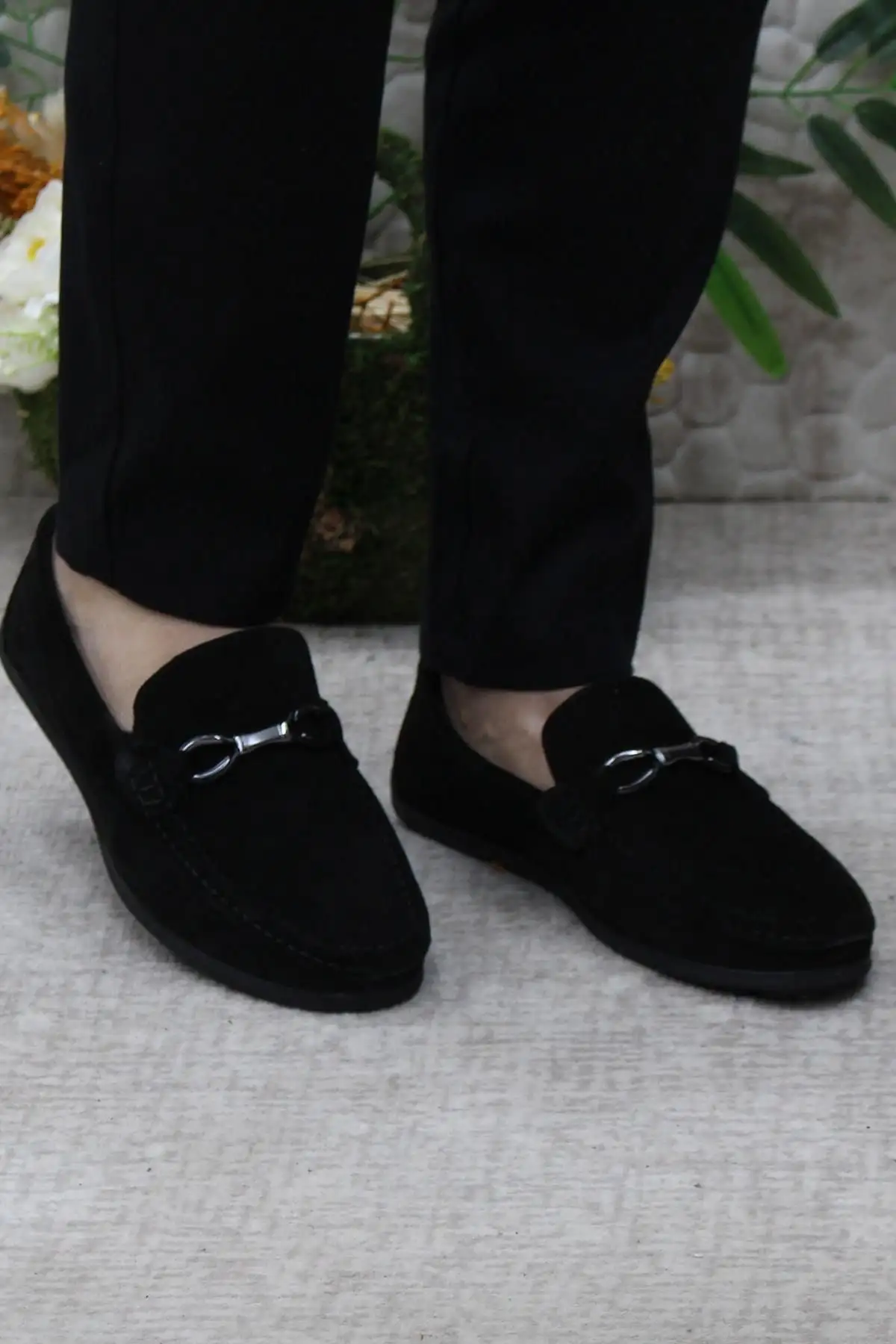 کفش رسمی مردانه 31012   بربری از چرم سوئدی مشکی - 5945 کفش رسمی مردانه 31012 بربری از چرم سوئدی مشکی - 5945