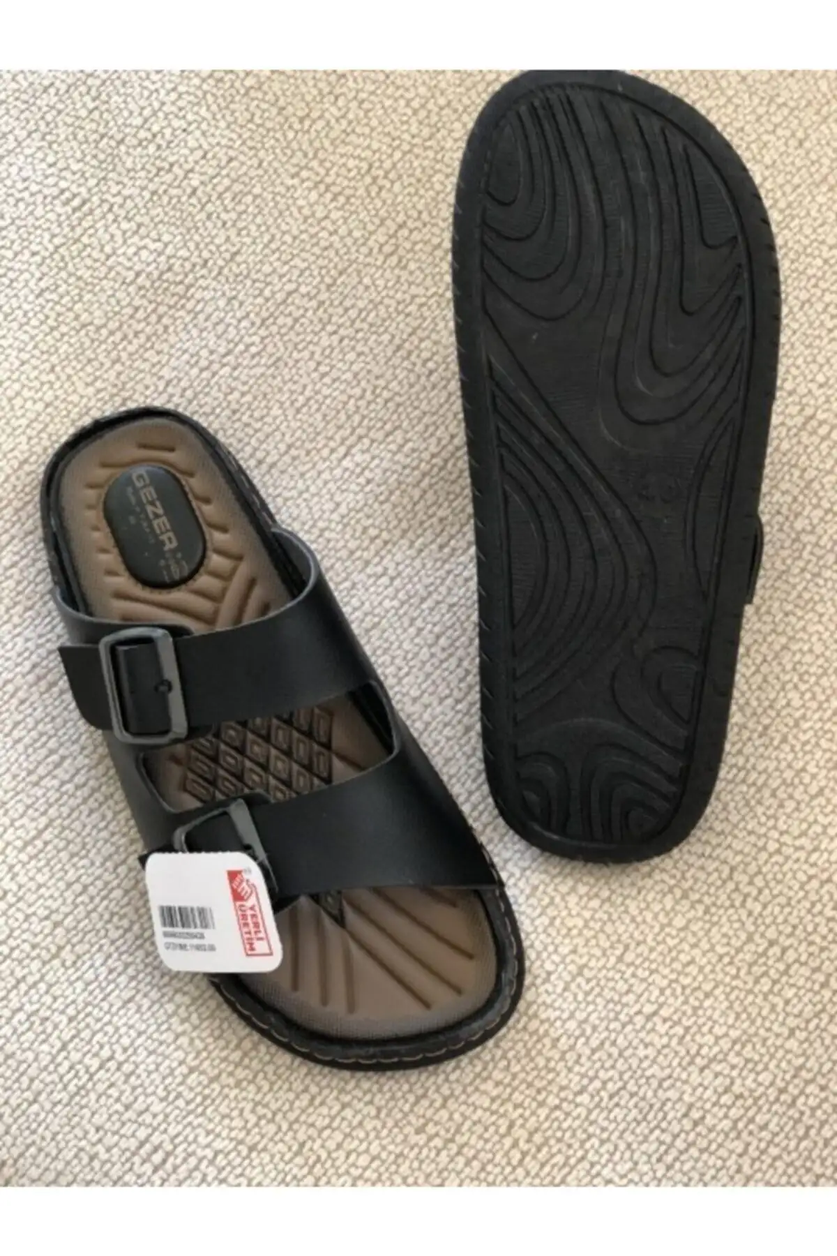 کفش راحتی خانه صندل مردانه ارتوپدیک راحت با کفی قابل تنظیم مشکی - 7015 کفش راحتی خانه صندل مردانه ارتوپدیک راحت با کفی قابل تنظیم مشکی - 7015