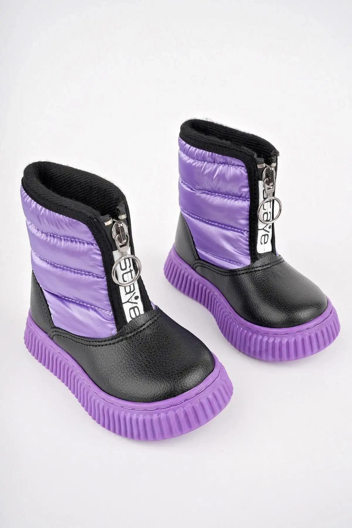 بوت بچگانه کفش بارانی و برفی با رویه زیپ دار و داخل پشمی مناسب نوزادان گارانتی شده کاندی - 5572 بوت بچگانه کفش بارانی و برفی با رویه زیپ دار و داخل پشمی مناسب نوزادان گارانتی شده کاندی - 5572