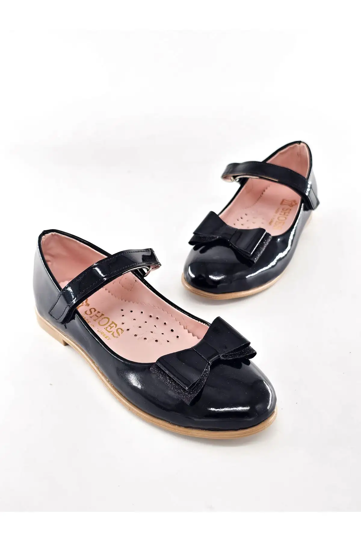 کفش دخترانه  باله  با پاشنه پزشکی و زیره براق - 5844 کفش دخترانه باله با پاشنه پزشکی و زیره براق - 5844