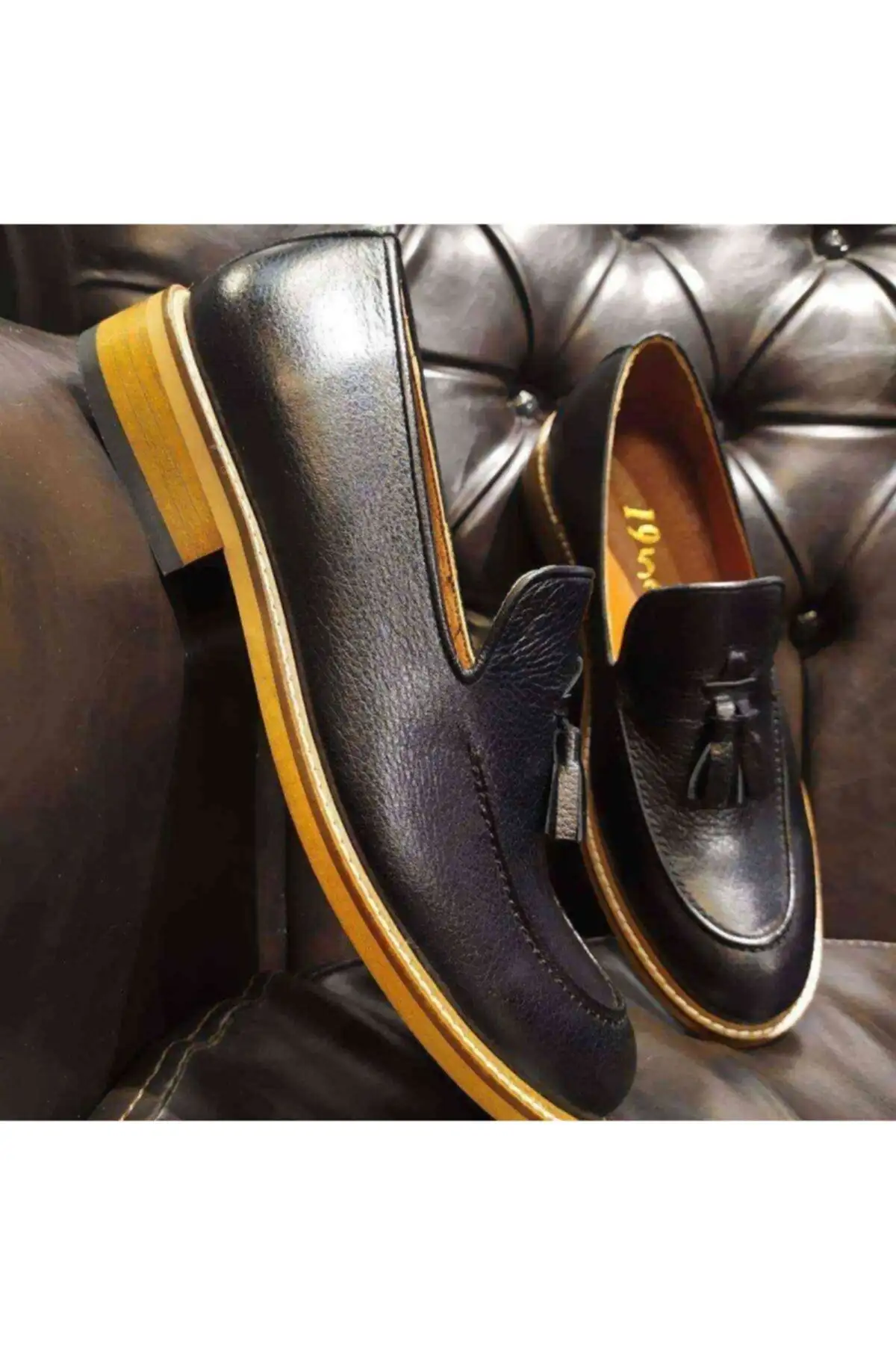 کفش روزمره مردانه جورج هاگ چرم مشکی - 6072 کفش روزمره مردانه جورج هاگ چرم مشکی - 6072