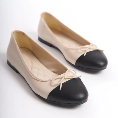 کفش مجلسی زنانه بابت لونای بژ و سیاه - 5685