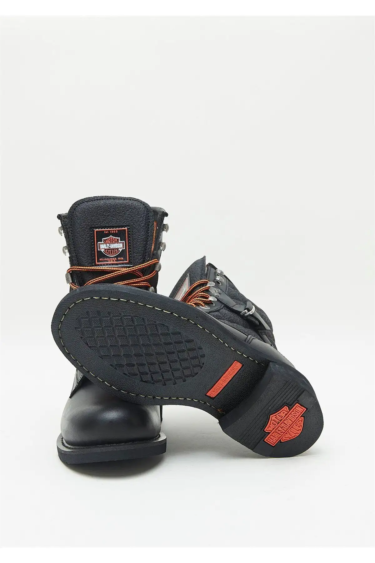 بوت مردانه چکمه چرم مشکی  نیو ورکر - 5607 بوت مردانه چکمه چرم مشکی نیو ورکر - 5607