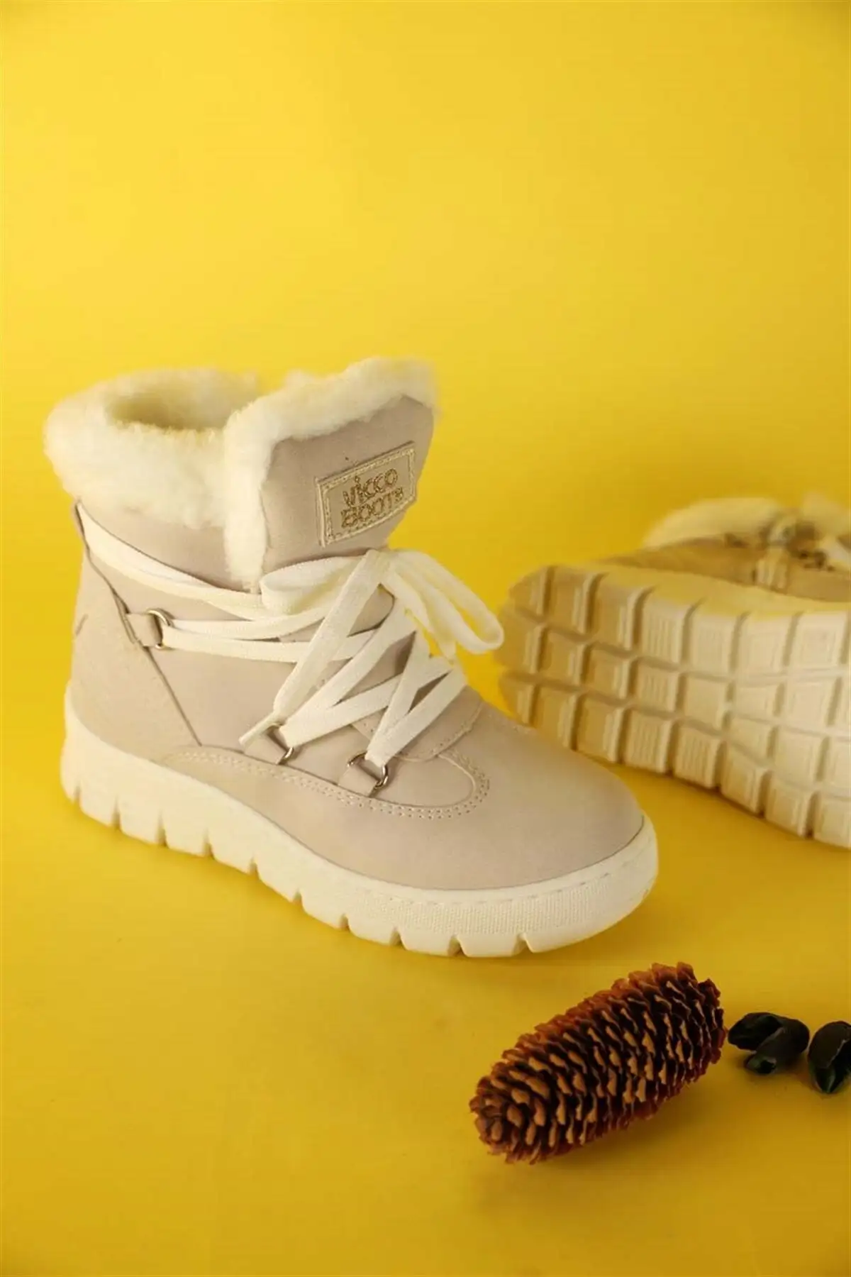 بوت بچگانه کفش  دخترانه کپا بژ سایز 22-30 - 6135 بوت بچگانه کفش دخترانه کپا بژ سایز 22-30 - 6135