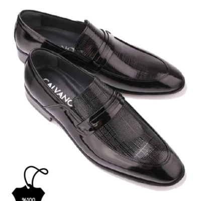 کفش رسمی مردانه کلاسیک چرمی مشکی طبیعی - 7018