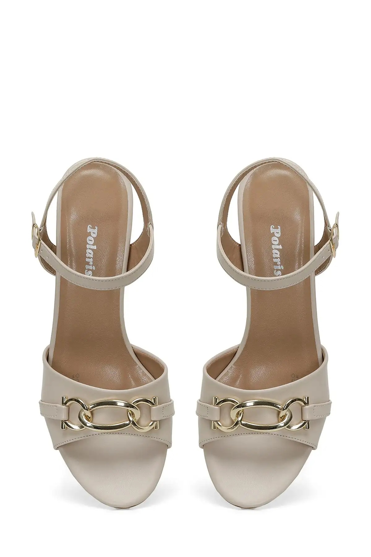 کفش صندل زنانه پاشنه‌دار مدل 4FX Bej کد 323099.Z - 6127